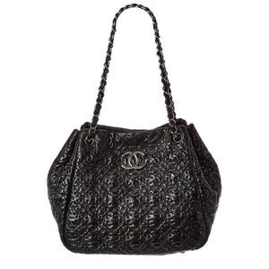 Chanel Black Lambskin Leather Rock 'N Moscow Tote (Authentic Pre-Loved)